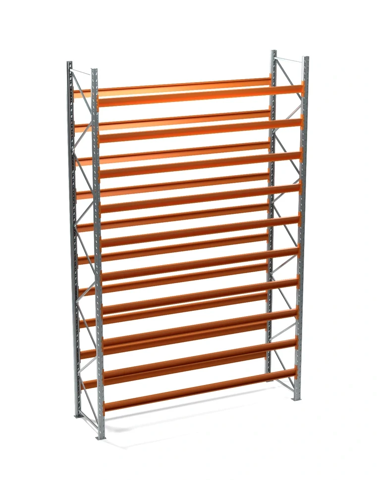 Стеллаж паллетный СП 6000x3600x1100, 10 ярусов (1540 кг на ярус, 18100 кг на секцию) Стеллаж паллетный СП 6000x3600x1100, 10 ярусов (1540 кг на ярус, 18100 кг на секцию)