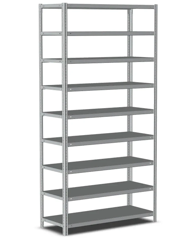 Стеллаж металлический Титан МС-500 1000х1000х600 9 полок Стеллаж металлический Титан МС-500 1000х1000х600 9 полок